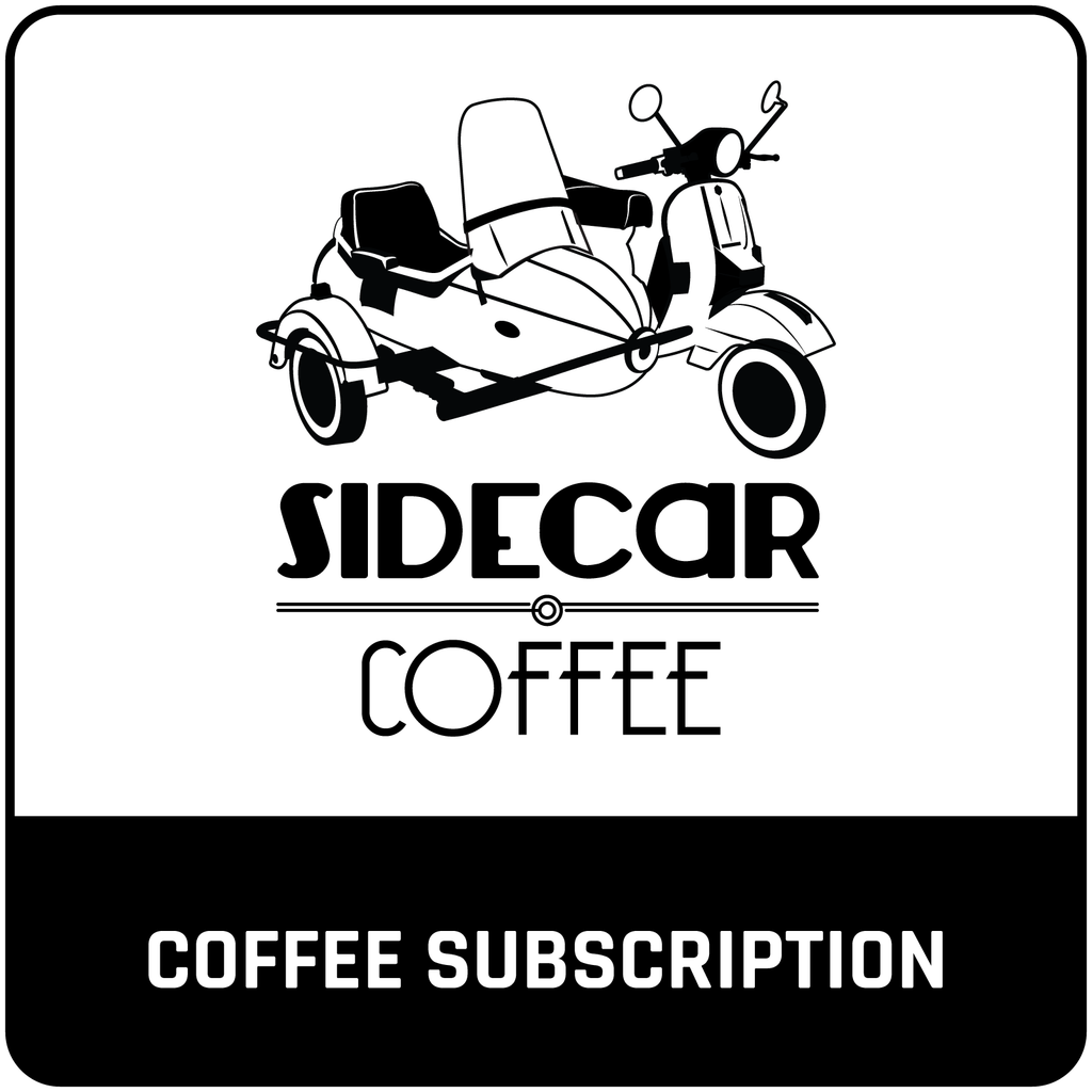 Sidecar Coffee Subscription label