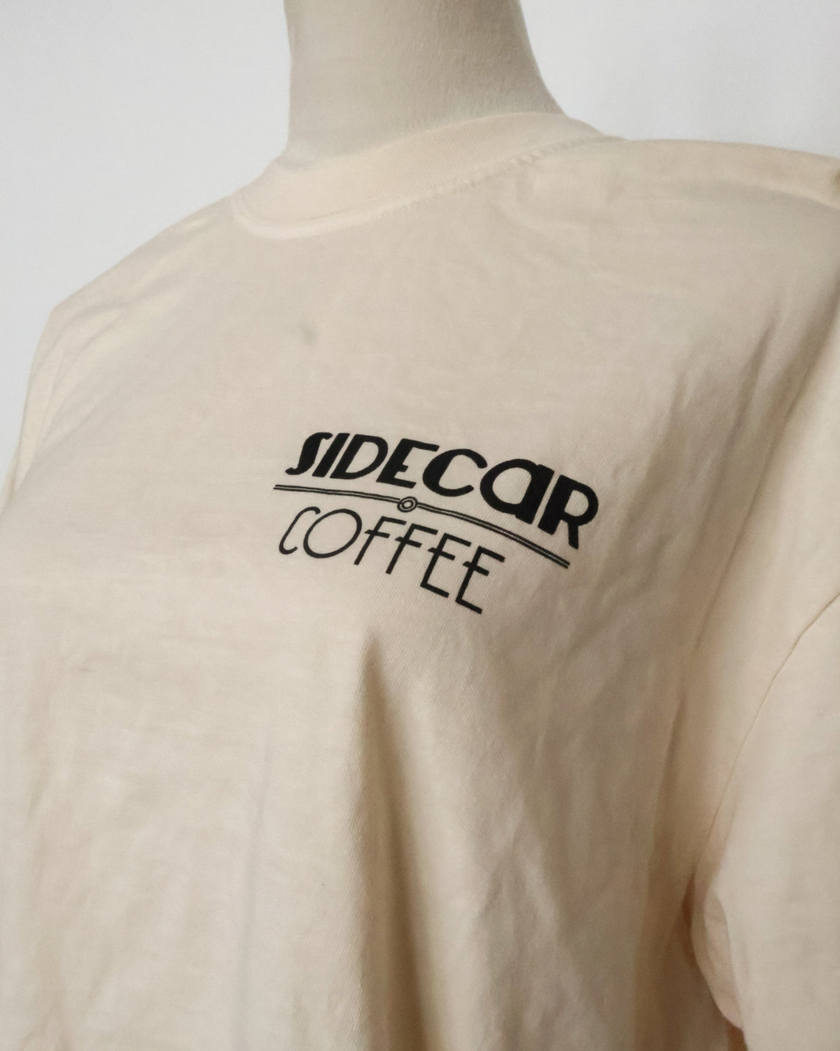 Sidecar Cream Tee logo detail