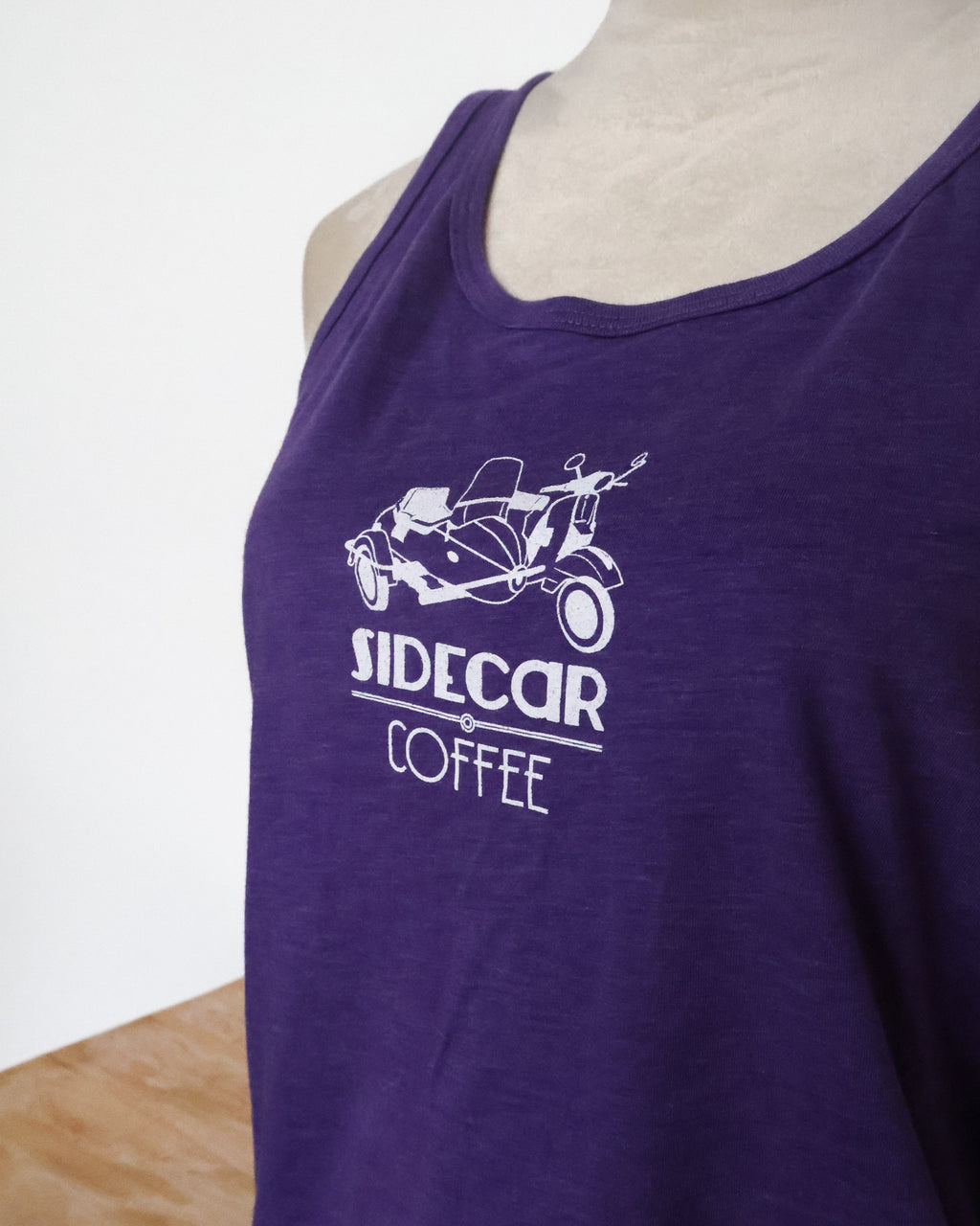 Sidecar Purple Tank logo detail